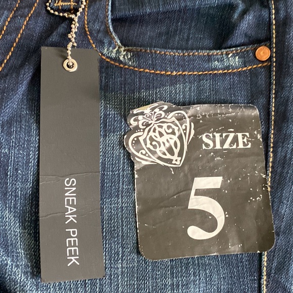 Sneak Peek low rise, wide legs Jean dark color - Picture 14 of 14